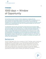 1000 Days — Window of Opportunity