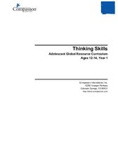 Critical Thinking Skills Ages 12-14- Year 1