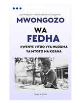 Mwongozo wa fedha - Kituo cha huduma ya maendeleo ya mtoto na kijana Agosti, 2024