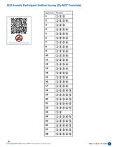 Grow Up Smart - Female Endline Survey Answer Sheet