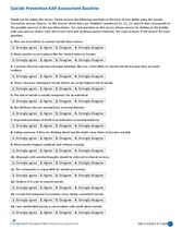 Suicide Prevention Toolkit Baseline Survey Questionnaire